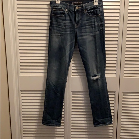 Express cropped distressed jeans - Picture 1 of 6